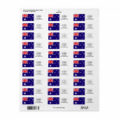 Australische vlag etiket (Full Sheet)