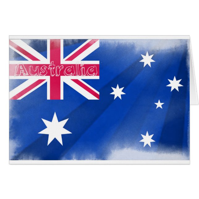 Australische vlag Fadeout (Voorkant Horizontaal)