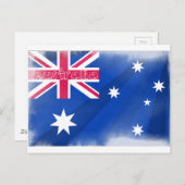 Australische vlag Fadeout Briefkaart (Voorkant / Achterkant)
