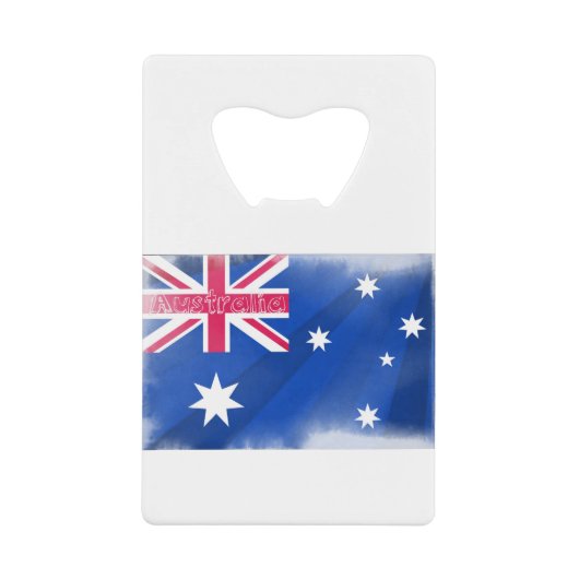 Australische vlag Fadeout Creditkaart Flessenopener (Voorkant)