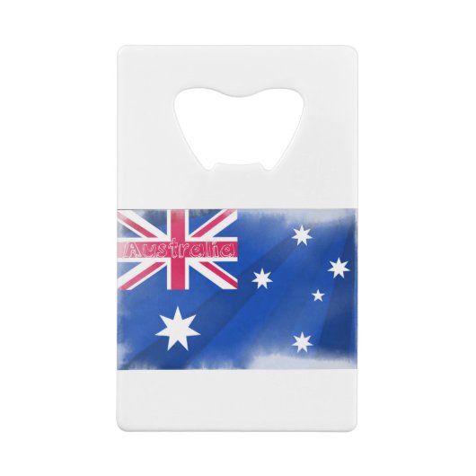 Australische vlag Fadeout Creditkaart Flessenopener (Achterkant)