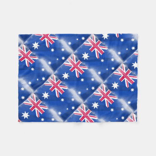 Australische vlag Fadeout Fleece Deken (Voorkant (Horizontaal))