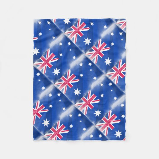 Australische vlag Fadeout Fleece Deken (Voorkant)