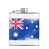 Australische vlag Fadeout Heupfles (Voorkant)