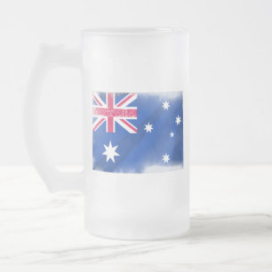 Australische vlag Fadeout Matglas Bierpul