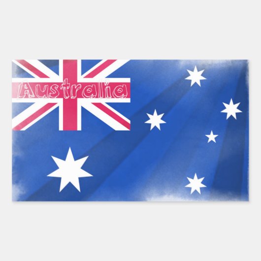 Australische vlag Fadeout Rechthoekige Sticker (Voorkant)