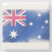Australische vlag Fadeout Stenen Onderzetter (Voorkant)