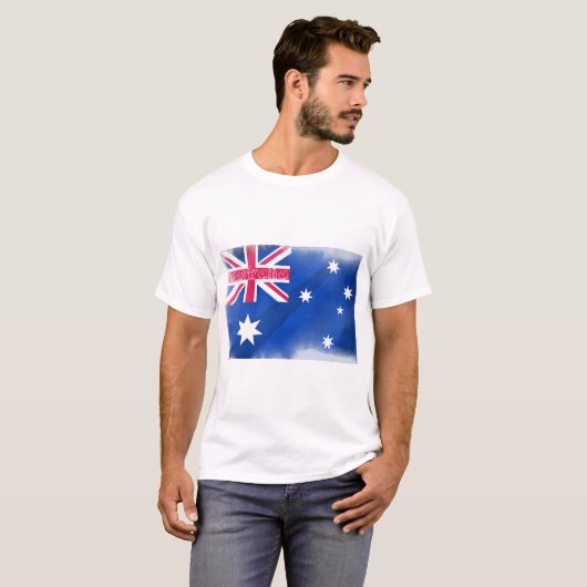 Australische vlag Fadeout T-shirt (Voorkant volledig)