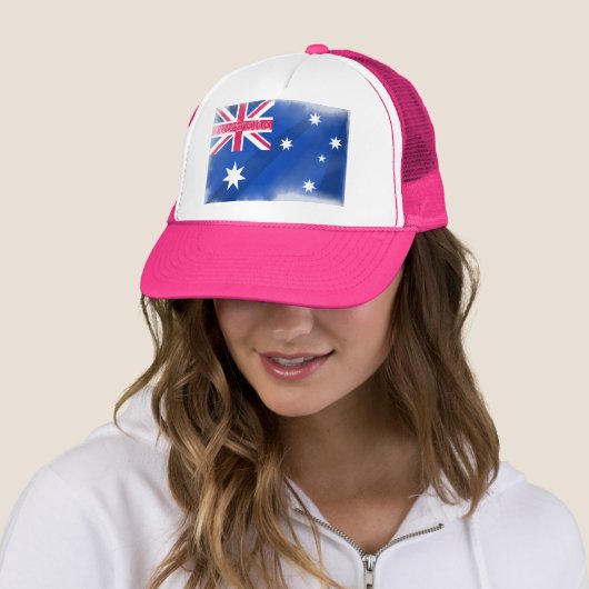 Australische vlag Fadeout Trucker Pet (In situ)