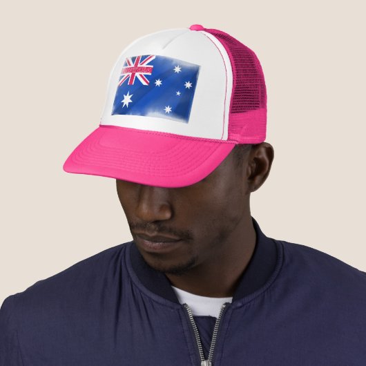 Australische vlag Fadeout Trucker Pet (In situ)
