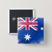 Australische vlag Fadeout Vierkante Button 5,1 Cm (Voorkant /achterkant)