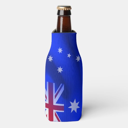 Australische vlag flesjeskoeler (Fles Voorkant)