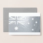 Australische vlag folie kaarten (Voorkant met envelop)