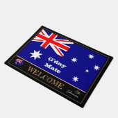 Australische vlag & G-day Mate mats/sport Welkom Deurmat (Schuin)