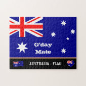 Australische vlag & G-day Mate puzzle / Australië Legpuzzel (Horizontaal)