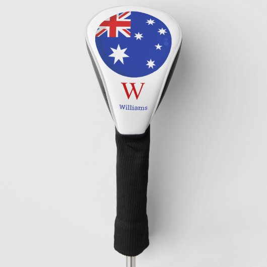 Australische vlag Gepersonaliseerd Golfheadcover (Voorkant)