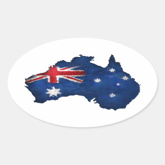 Australische vlag graffiti ovale sticker