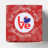 Australische Vlag Hart Rood LIEFDE Bedankdoosjes (Bovenkant)