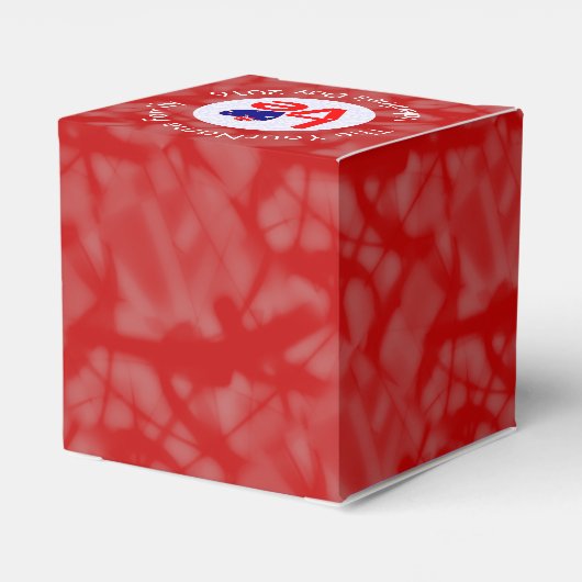 Australische Vlag Hart Rood LIEFDE Bedankdoosjes (Achterkant)