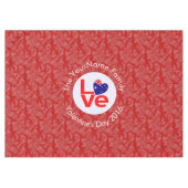 Australische Vlag Hart Rood LIEFDE Tafelkleed (Voorkant (Horizontaal))