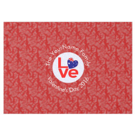 Australische Vlag Hart Rood LIEFDE Tafelkleed