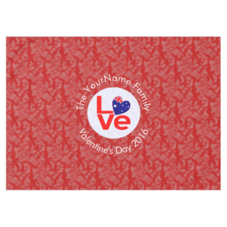 Australische Vlag Hart Rood LIEFDE Tafelkleed