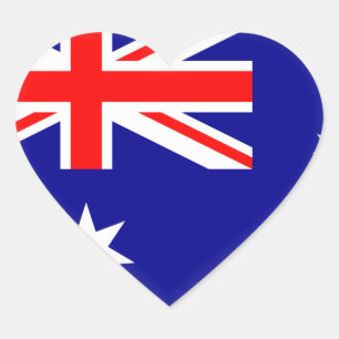 Australische vlag hart sticker