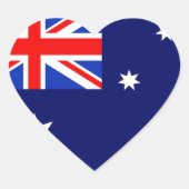 Australische vlag hart sticker (Voorkant)