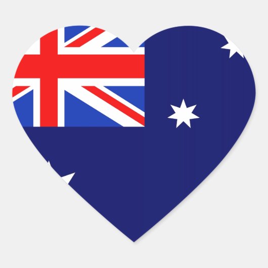 Australische vlag hart sticker (Voorkant)