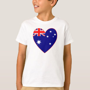 Australische Vlag Hart Valentijn T-shirt