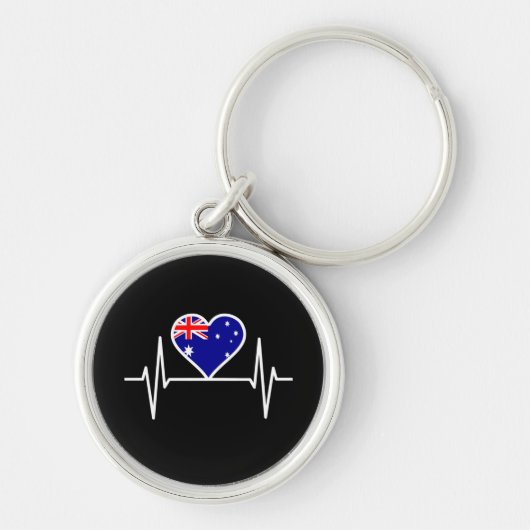 Australische vlag hartslag sleutelhanger (Voorkant)