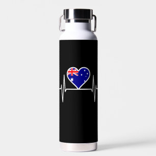 Australische vlag hartslag waterfles