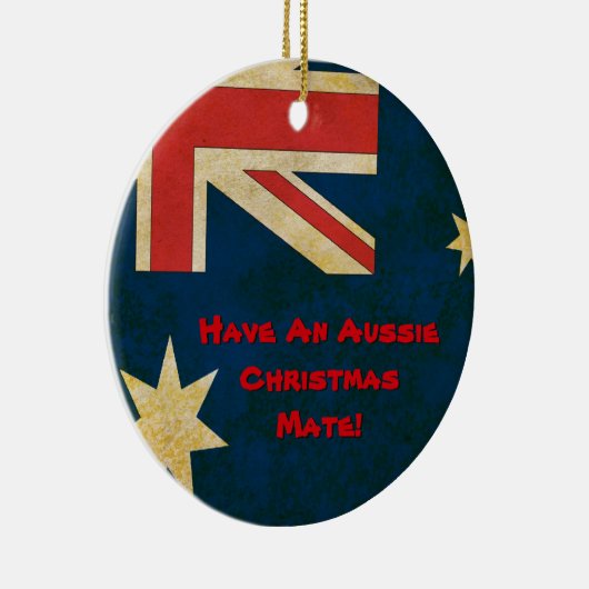 Australische vlag heeft een kerstversiering in de  keramisch ornament (Rechts)