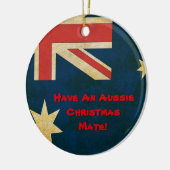 Australische vlag heeft een kerstversiering in de  keramisch ornament (Links)