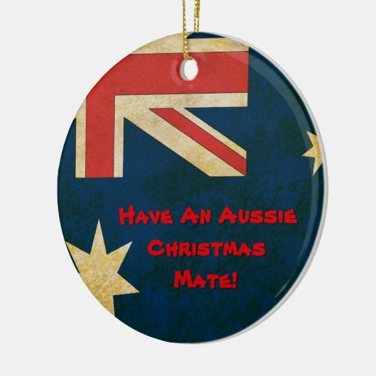 Australische vlag heeft een kerstversiering in de  keramisch ornament (Links)