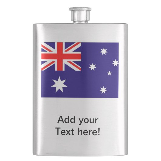 Australische vlag heupfles (Voorkant)