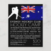Australische vlag, Hockey Player, Camp Adverteren Flyer (Voorkant)