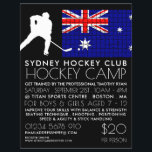Australische vlag, Hockey Player, Camp Adverteren Flyer<br><div class="desc">Australische vlag,  Hockey Player,  kamp Adverteren brochures door de winkel van het Visitekaartje.</div>
