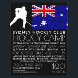 Australische vlag, Hockey Player, Camp Adverteren Flyer<br><div class="desc">Australische vlag,  Hockey Player,  kamp Adverteren brochures door de winkel van het Visitekaartje.</div>