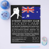 Australische vlag, Hockey Player, Camp Adverteren Flyer (Enkel)