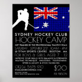 Australische vlag, Hockey Player, Camp Adverteren Poster (Voorkant)