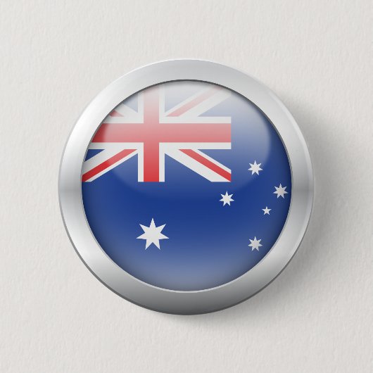 Australische vlag in Orb Ronde Button 5,7 Cm (Voorkant)