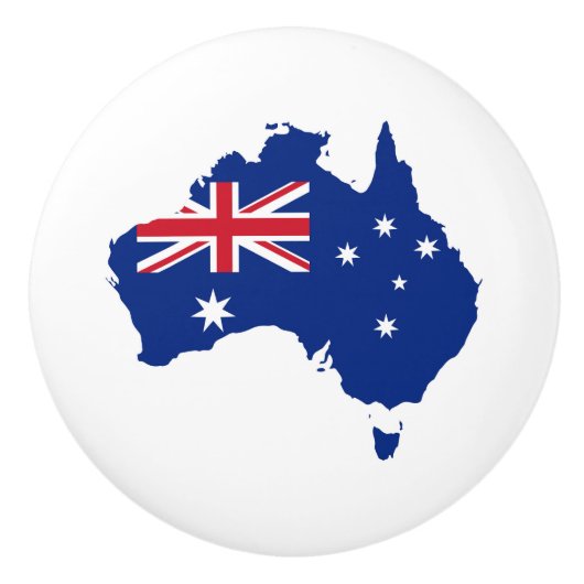 Australische vlag keramische knop (Voorkant)