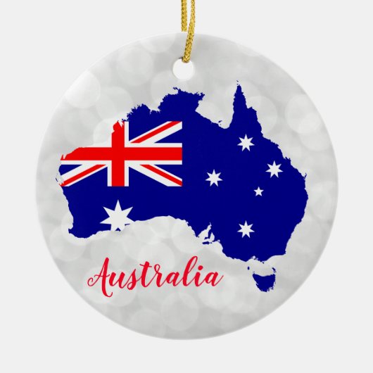 Australische vlag Kerstmis Keramisch Ornament (Voorkant)