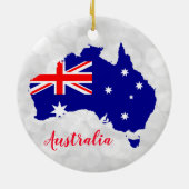 Australische vlag Kerstmis Keramisch Ornament (Achterkant)
