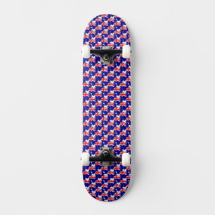 Australische vlag kleuren harten patroon patriotti persoonlijk skateboard