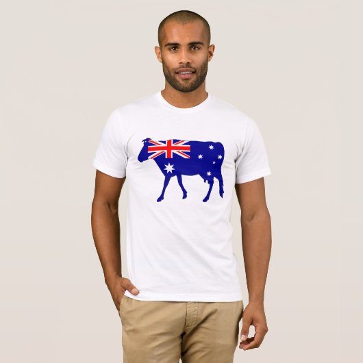 Australische vlag - Koe T-shirt (Voorkant volledig)