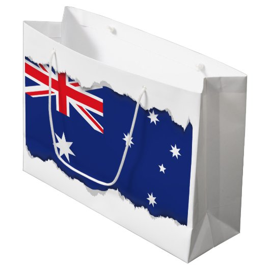 Australische vlag large cadeautasje (Voorkant Gekanteld)