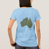 Australische vlag + Map + Tekst T-Shirt (Achterkant)