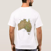 Australische vlag + Map + Tekst T-Shirt (Achterkant)